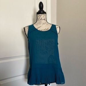 American Eagle Teal Sleeveless Blouse